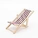 Odoria 1/12 Miniature Beach Chair Dollhouse Outdoor Furniture Accessories, Red