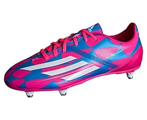 adidas F10 SG Junior Soccer Boots, Pink/Blue, US5.5