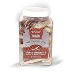 Dilettante Chocolates Tripple Chocolate Butter Biscotti Dipped in White Chocolate - 18 pieces