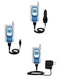 Deluxe Kit for the Samsung SGH-T200 includes a USB cable with Car and Wall Charger - Gomadic Brand w/ TipExchange Technology