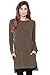 Alexander + David A+D® Womens Lightweight Crewneck Sweater Dress with Side Pockets