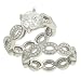 Oval Design Pave Diamond Wedding Set .96cttw (CZ ctr)