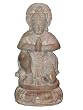 Lord Hanuman-kneeling Hanuman Stone Statue with Club 8 Inches