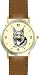 German Shepherd - Adult (SC) Dog - WATCHBUDDY&reg; DESIGNER DELUXE TWO-TONE THEME WATCH - Arabic Numbers-SAND & SOIL STYLE - Pale Yellow Dial with Brown Leather Strap-Women's Size-Small