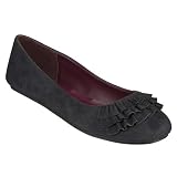 Women's Mossimo Supply Co. Odell Ruffle Ballet Flats - Black