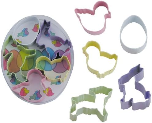 Easter Poly Resin Coated Tin Cookie Cutter 5 Pc Set L1846