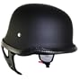 Outlaw� German Style Matte Black Half Face Helmet