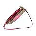 Coach Signature PVC and Leather Small Wristlet Khaki/Pink Ruby