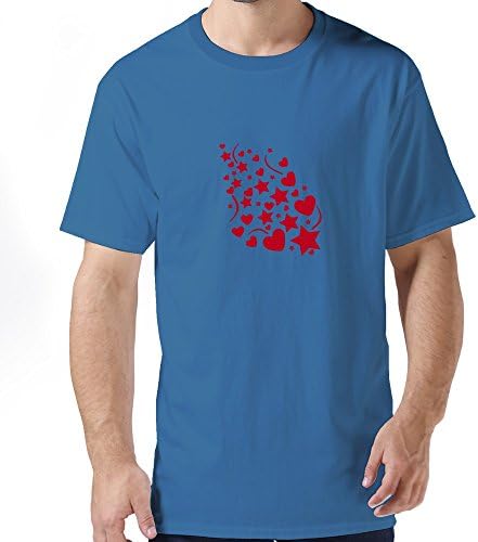 EnHui Custome Men's Heart Stars Brand Clothing X-Large RoyalBlue