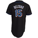 MLB Men's New York Mets Carlos Beltran Black Alternate Short Sleeve 6 Button Synthetic Replica Baseball Jersey Spring 2012  (Black, Large)