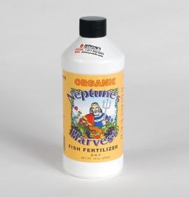 David's Garden Tool Fertilizer Organic Neptune's Harvest 2% Nitrogen 4% Phosphorus 1% Potassium 18 Ounce Bottle