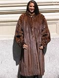 PLUS SIZE LUNA MINK FUR COAT sz18 #26140