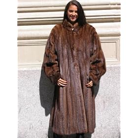 PLUS SIZE LUNA MINK FUR COAT sz18 #26140