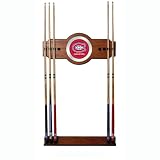 Nhl Montreal Canadians 2 Piece Wood And Mirror Wall Cue Rack