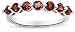 Sterling Silver Garnet 7-Stone Ring