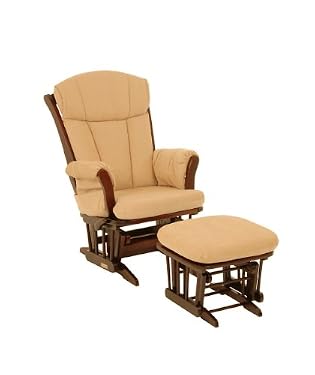 Dutailier BabyGlide Penny Recliner Glider Rocker Chair - Mahogany & Taupe Dutailier BabyGlide Penny Recliner Glider Rocker Chair - Mahogany & Taupe