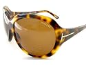 New TOM FORD Sabine TF-65S TF65S T32 Sunglasses Brown Lens Tortoise Frame Size:66-14-125