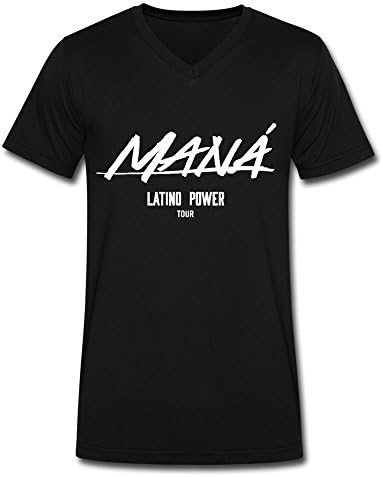 Mana Latino Power 2016 Tour Fashion V Neck T Shirt For Men Black
