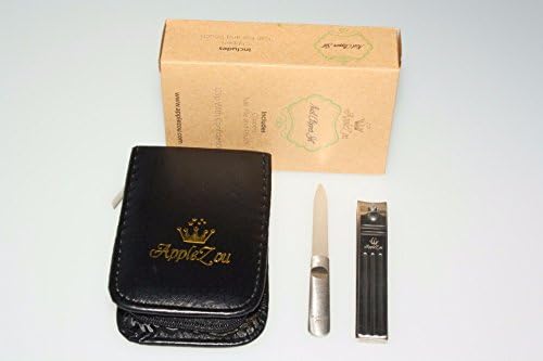 Applezou Nail Clipper Set # 1 Rated for Fingers and Toe Nails. Includes a Pouch for Safe Keeping