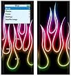Rainbow Neon Flames Design Decal Skin Sticker for Apple iPod nano 2G (2nd Generation) 2GB/ 4GB/ 8GB Player