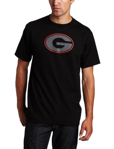 NCAA Men's Georgia Bulldogs Game Blitz Short Sleeve Basic Tee (Black, Large)