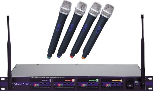 VocoPro UHF-5800 4-Microphone Wireless System CH 3