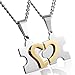 Jstyle Jewelry Stainless Steel Friendship Pendant Best Friend Couples Necklace