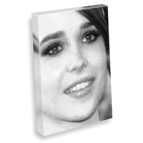 ELLEN PAGE - Canvas Print (LARGE A3 - Signed by the Artist) #js003