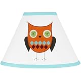 Turquoise and Lime Hooty Owl Lamp Shade by Sweet Jojo Designs