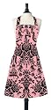 Jessie Steele Chef's Bib Apron, Pink & Black Damask
