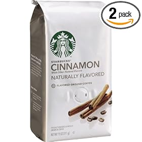 Starbucks Natural Fusions Ground Coffee, Cinnamon Flavored, 11-Ounce Packages (Pack of 2)