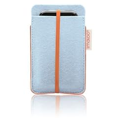 iphone sleeve filz himmelblau - orange