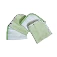 American Baby Company Organic 4 Pack Terry Wash Cloths, Celery