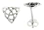 Sterling Silver Triquetra Celtic Knot Stud Earrings, 1/4 in. (7mm)