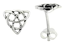 Tiny 1/4" (7 mm) Sterling Silver Celtic Knot Stud Earrings