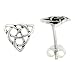 Sterling Silver Triquetra Celtic Knot Stud Earrings, 1/4 in. (7mm)