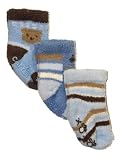Carter's 3-Pack Boys Knit-In Design Chenille Comfy Fit Socks - Blue, 3-12 Months