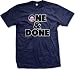 One And DONE Anti Obama Mens T-shirt, Funny Trendy Political Anit-Obama Men's Tee Shirt, Large, Navy