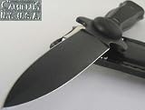 Camillus USA Boot Dagger Double Edge Black Carbon Handle Knife
