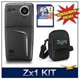 Pocket Video Camera Kodak Zx1 Pocket Video Camera Kit with 8GB Card  Exclusive Deal!