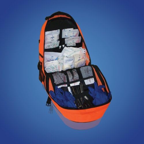 Lightning X EMS First Responder Stocked First Aid BLS Medical Bag Kit #3 - Orange