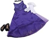 Springfield Collection Formal Party Outfit, Purple Dress, Black Choker/Shoes, White Glove Springfield Collection Formal Party Outfit, Purple Dress, Black Choker/Shoes, White Glove