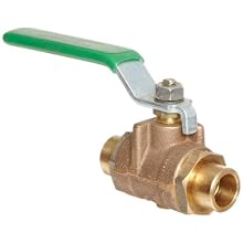 Milwaukee Valve BB2-350 Series Bronze Butterfly Valve, Unibody, Stainless Steel 304 Disc, Lever Handle, Solder End