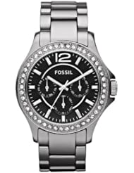 Fossil Watches, Womens Riley Multifunction Ceramic Watch Chrome