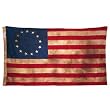 3'x5' "Antiqued" Heritage Historic 13 Star Flag with Sewn Stripes and Embroidered Stars