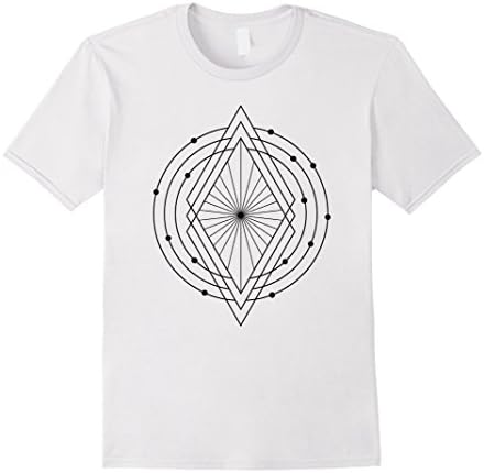 Men's Sacred Geometry Symbol 18 t-shirt Medium White
