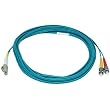 10Gb Fiber Optic Cable, LC/ST, Multi Mode, Duplex - 5 Meter (50/125 Type) - Aqua