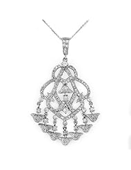 Natural 2.0 ctw Diamond Necklace 14K White Gold