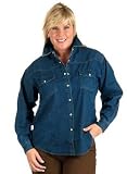 Full Figure Snap-Front Denim Shirt w/ Chest Pockets