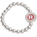 NCAA Rutgers Scarlet Knights Round Crystal Stretch Bracelet